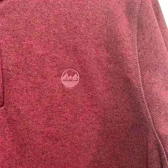 Wrangler 3/4 zip pullover red fleece size large - Picture 2 of 5